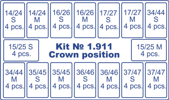 Kit Coroane Transparente Celuloid Posterior 64buc