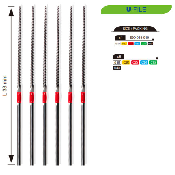 Ace ultrasunete U File otel inoxidabil #25