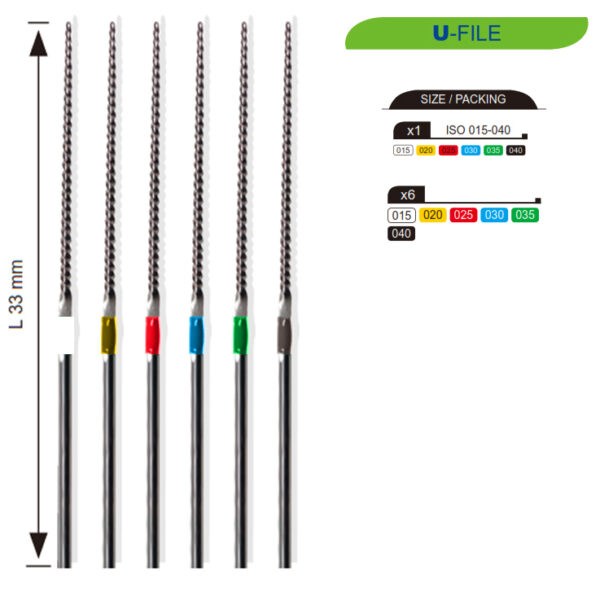 Ace ultrasunete U File otel inoxidabil asortate