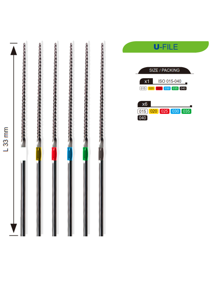 Ace ultrasunete U File otel inoxidabil asortate Ace ultrasunete U File otel inoxidabil asortate