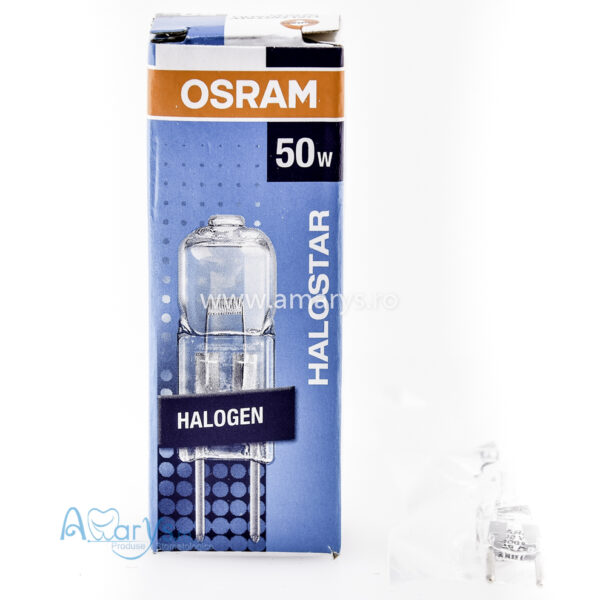 Bec halogen lampa dentara scialitica cu picioruse subtiri12v 50watt, G6.35