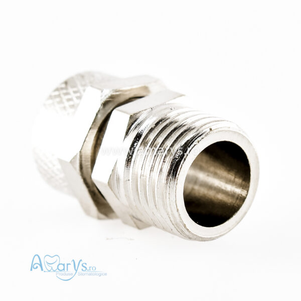 Cupla (racord) metalica tip drept cu filet 1/2 la 4 mm