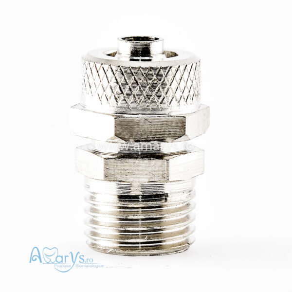 Cupla (racord) metalica tip drept cu filet 1/2 la 4 mm