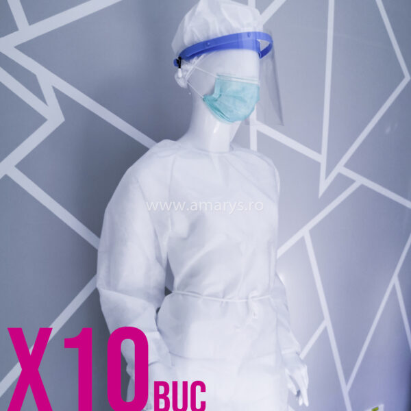 Set 10 halate (tip chirurgical) impermeabil autoclavabil Polipropilena TNT 60 Gr/Mp