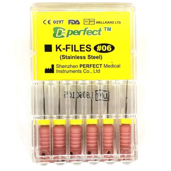 Ace K-FILES Stainless Steel #06 (ROZ) D-perfect