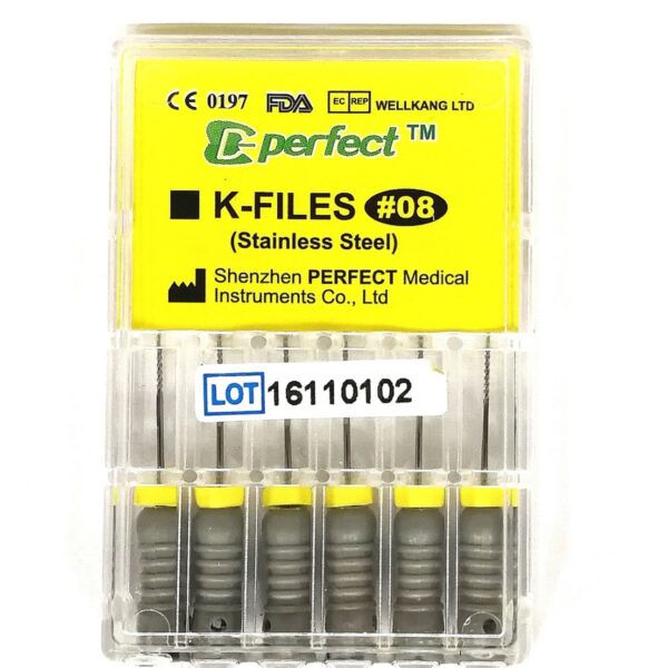 Ace K-FILES Stainless Steel #08 (GRI) D-perfect