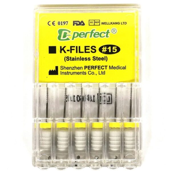 Ace K-FILES Stainless Steel #15 (ALB) D-perfect