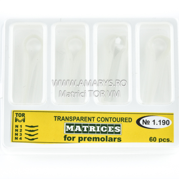 Matrici Transparente Celuloid Preconturate Premolari 60buc