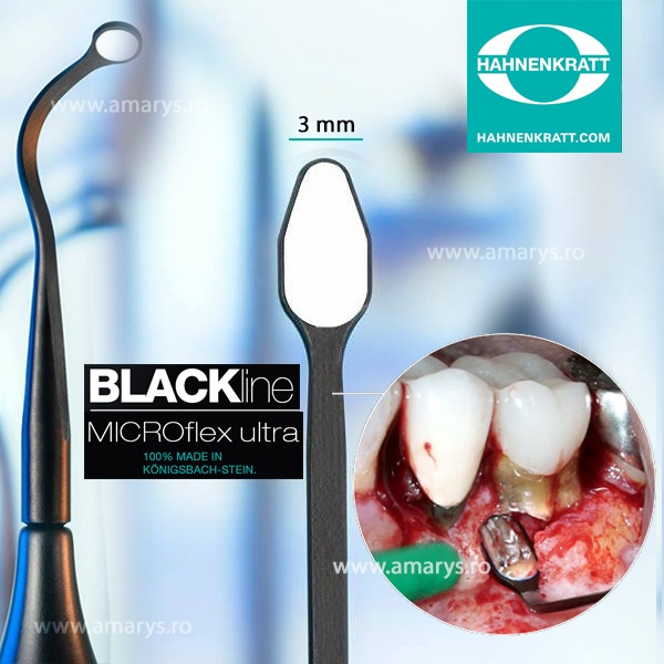 Oglinda Dentara HAHNENKRATT BLACKline MICROflex Ultra DROP