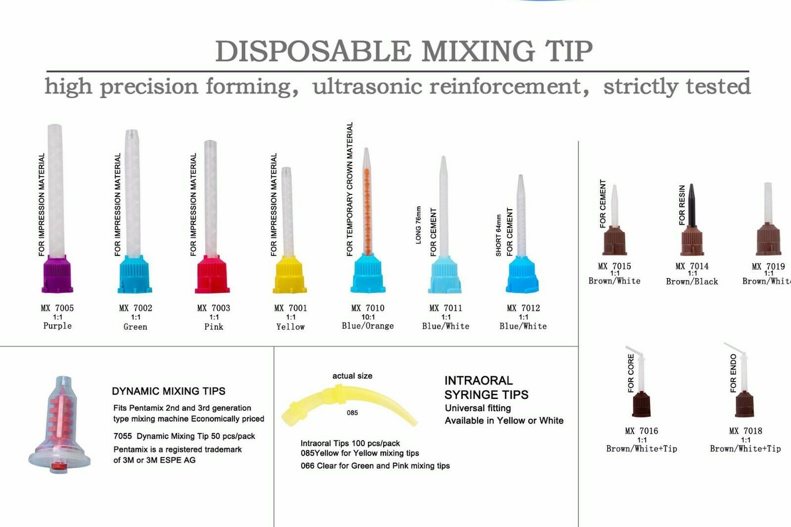 Varfuri mixare 1:1 roz 83 mm - 50 buc