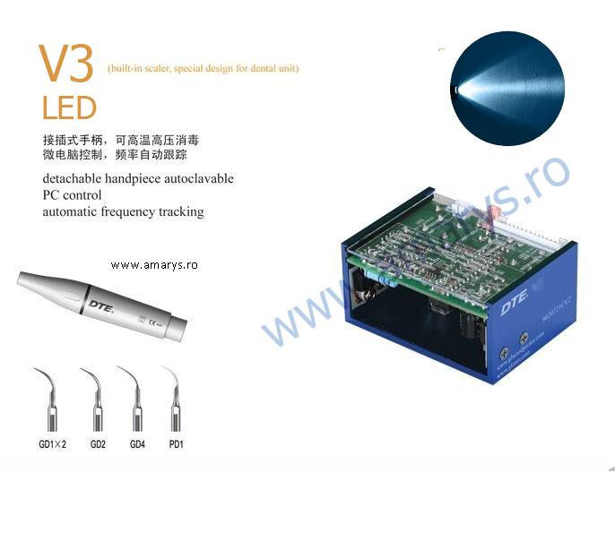 Aparat detartraj woodpecker DTE V3 LED incorporabil unit dentar Aparat detartraj woodpecker DTE V3 LED incorporabil unit dentar